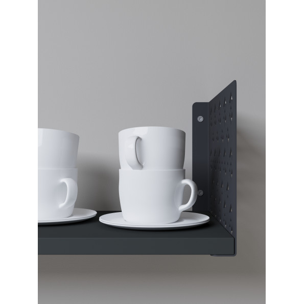 Полка навесная 17х80х22 см из ЛДСП Антрацит 380999 -
                                                        Фото 3